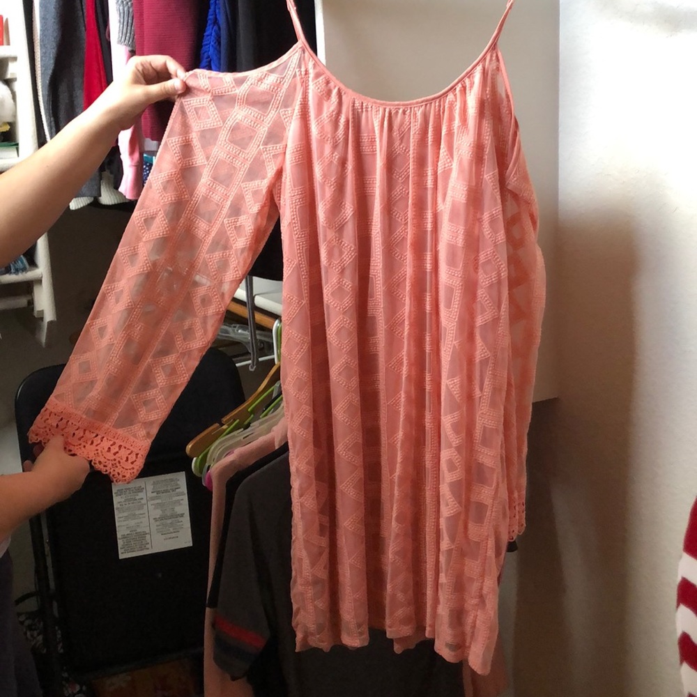 Pink lace dress